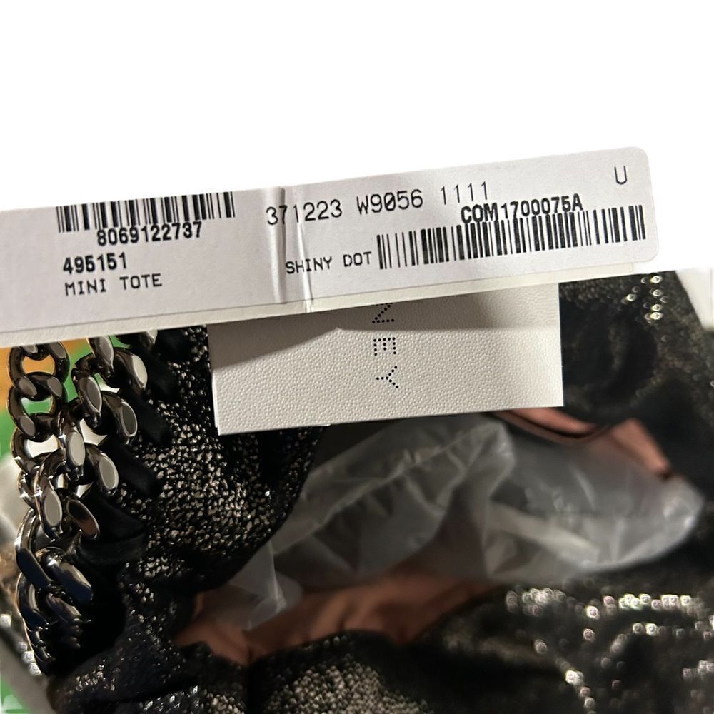 Revolve Stella McCartney TINY FALABELLA SHINY DOT BLACK Mini Bag - Picture 7 of 8